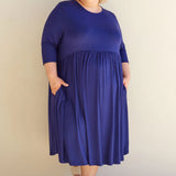 April Dress - Navy