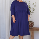 April Dress - Navy