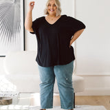 Australian Curvy Womens Tops, Remi Top in black