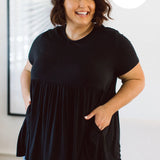 Women's Black Plus Size T-Shirt - Elevate Your Style with Lucy Tee